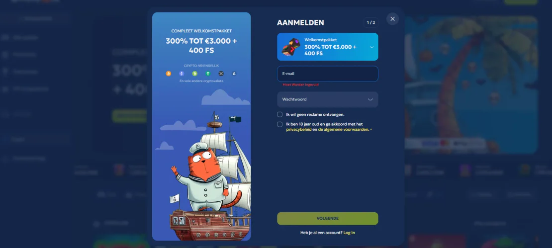 galleon casino aanmelden